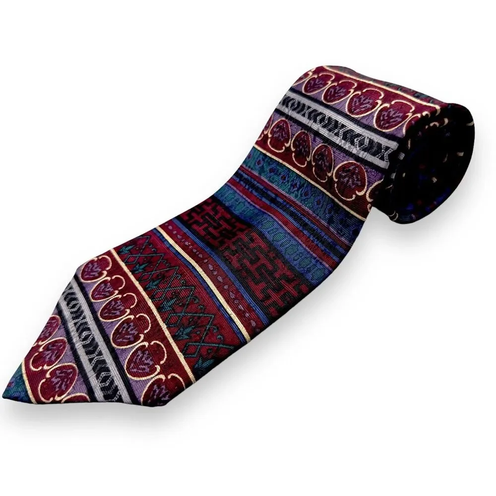 XMI for‎ Harolds Mens Silk Dress Tie Made in USA Geometric Design 58